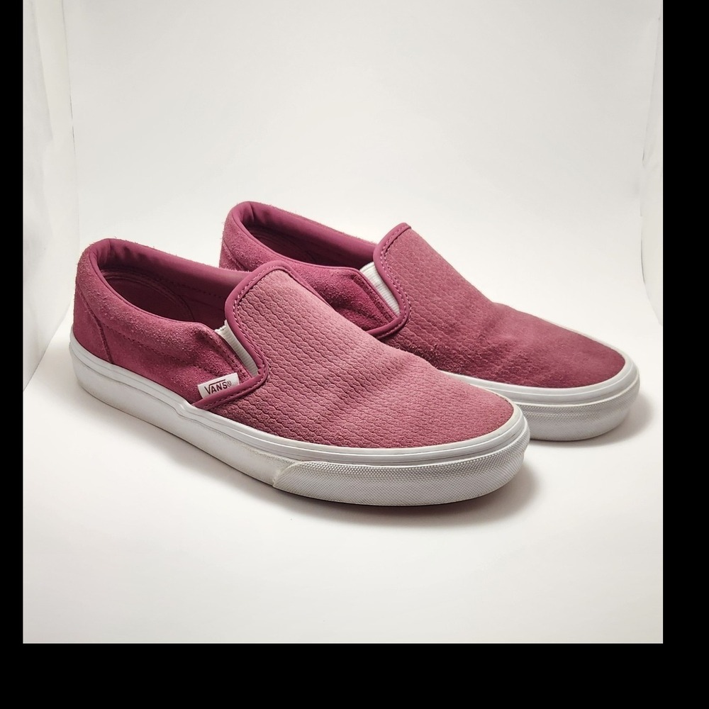 VANS Slip-On Low Top "Dry Rose" Maroon Sneakers Casual Woman's US 8 Men's US 6.5 - Picture 1 of 8